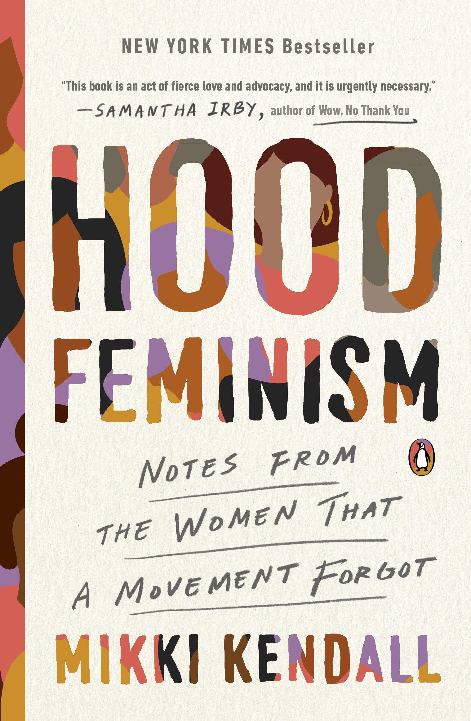 Mostly beige book cover with a line and lettering in colorful illustrations of women of color.