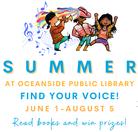 Children dancing Oceanside Public Library June 1 thru August 5