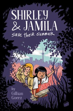 Book cover with two main characters looking through trees