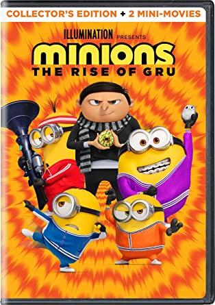 DVD case cover of the Minions: Rise of Gru movie