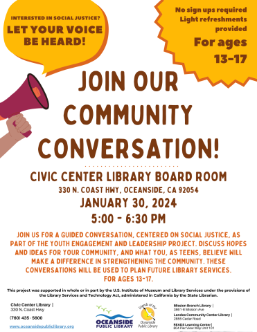 flyer for community conversation