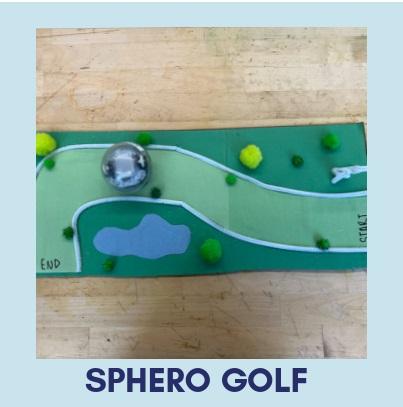 golf path on paper with sphero ball