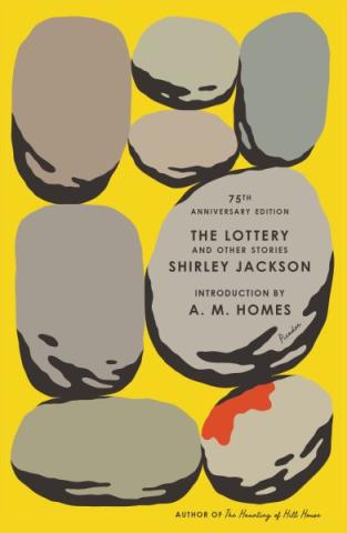 Book Cover of the Lottery - Pile of rocks with red splotch on bottom