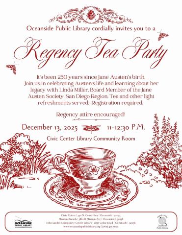 Regency Tea Party flyer