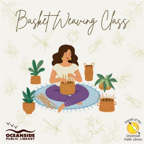 person weaving a basket