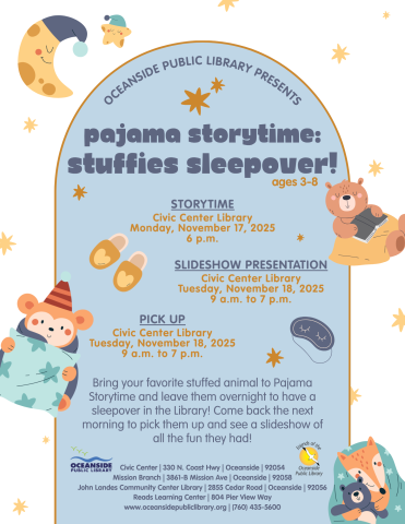 Pajama Storytime program flyer