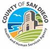 County of San Diego Health and Human Services Agency with photo of county building near the ocean