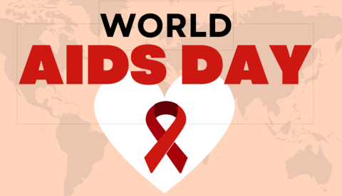World AIDS Day image with red ribbon