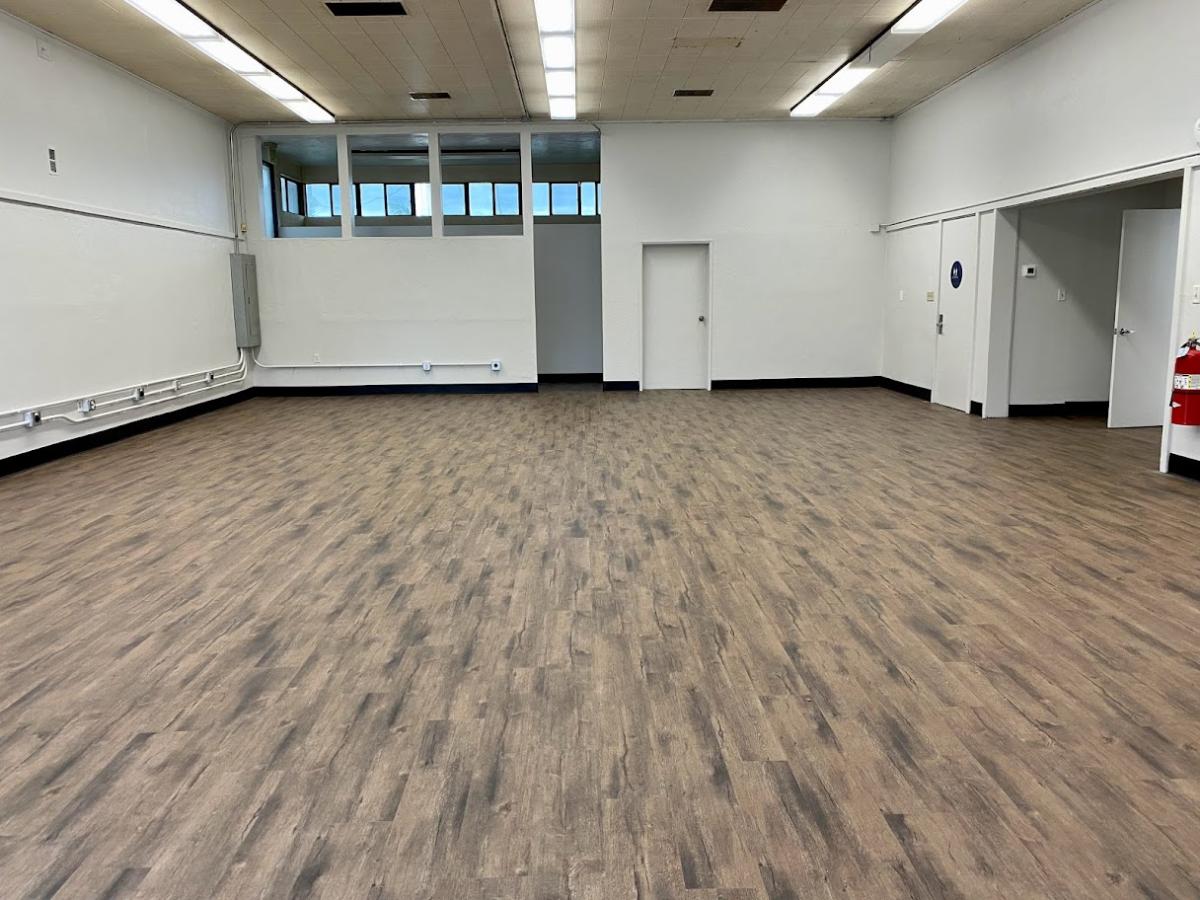 Image of the inside of John Landes Community Room with no set up