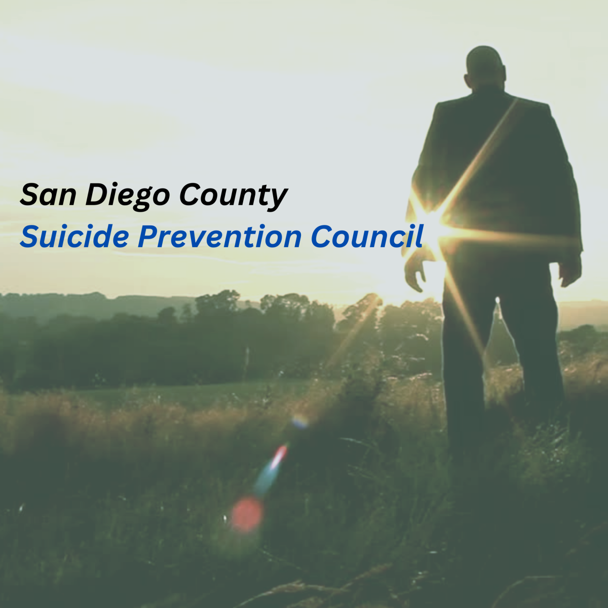 silhouette of man with text that reads san diego county suicide prevention council