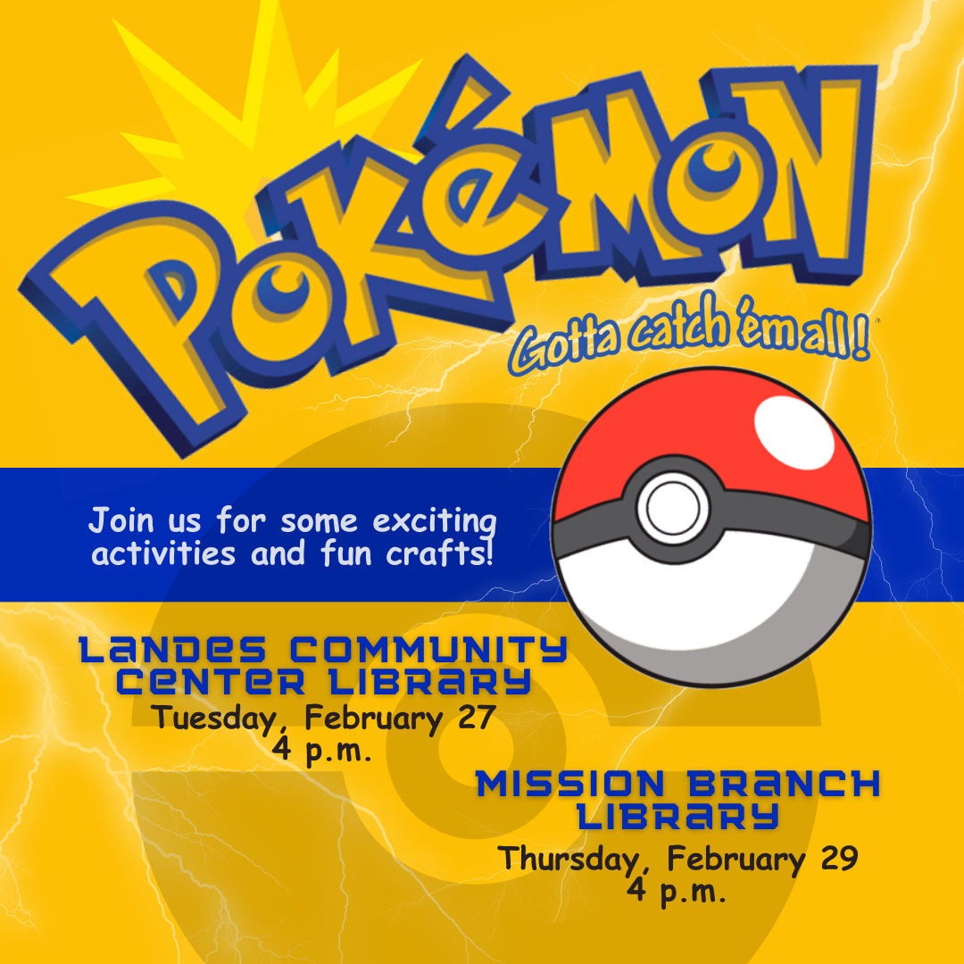 Pokémon arts and crafts flyer