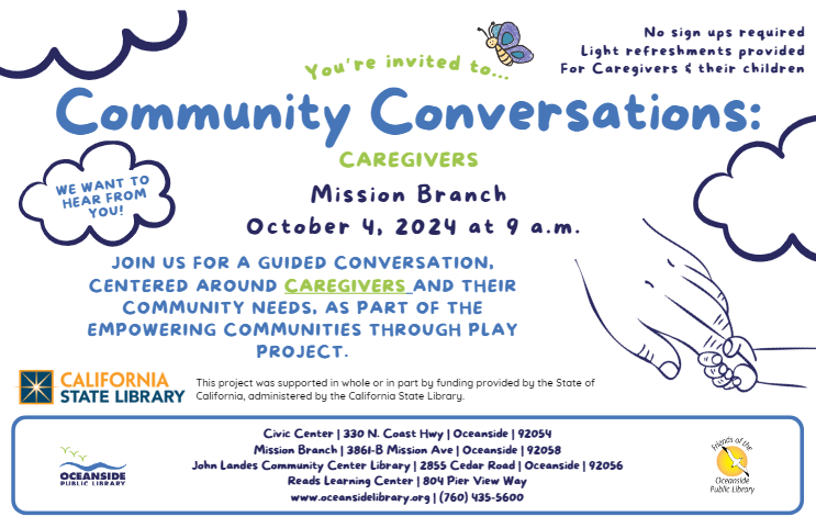 Community Conversations flyer about caregivers