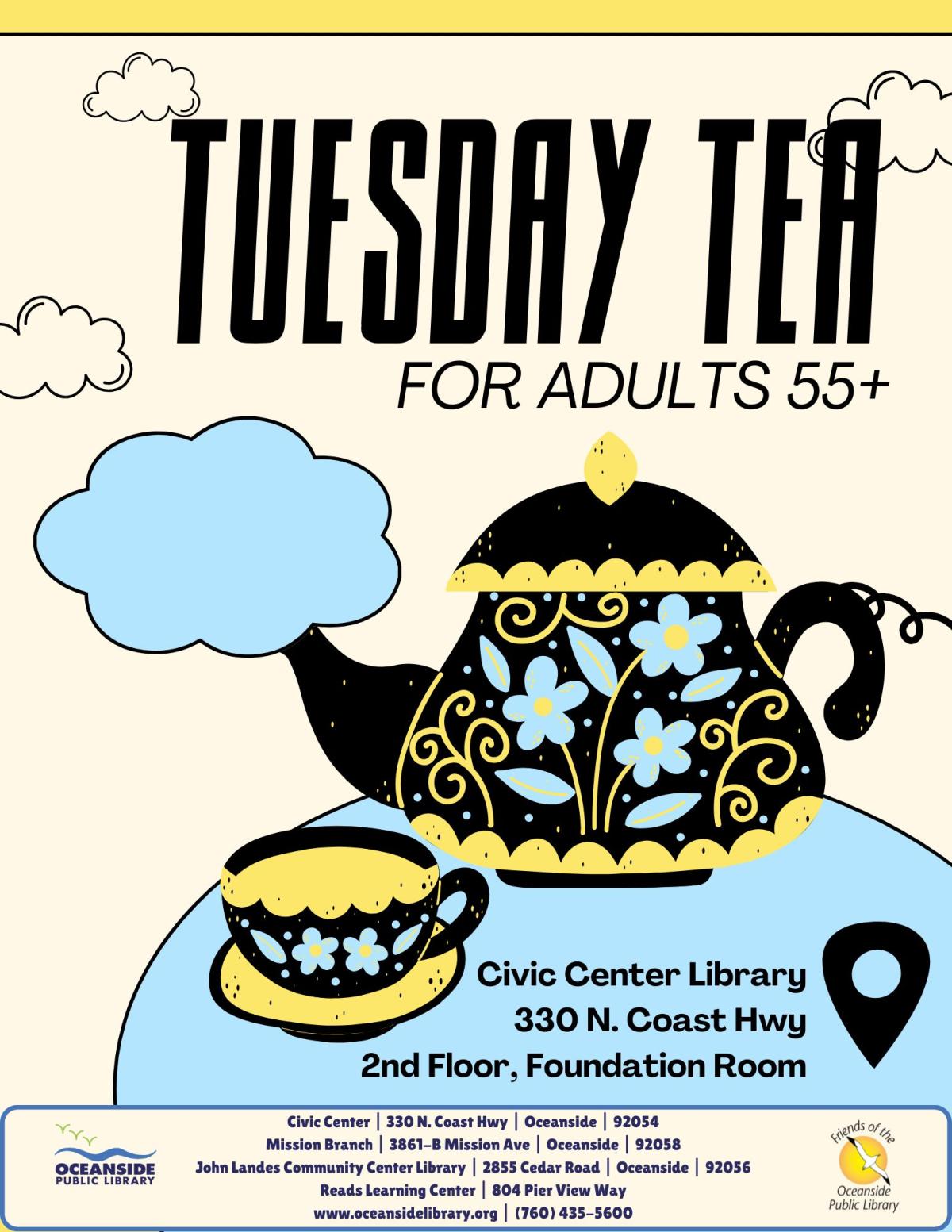 Flyer for tuesday tea